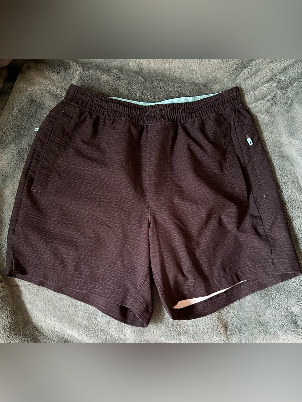 Birddogs Men's Athletic Shorts in black with turquoise liner